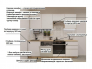 Кухонный гарнитур арт 35 Лайн Тальк 2400 мм