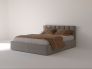 Кровать Кёльн основание ЩИТ 160 Серый велюр