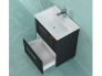 Тумба Альба 80 напольная 2 ящика Слим 80 антрацит