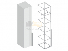 Пенал с полками (штанга в комплекте) 