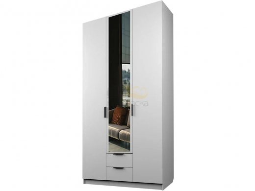 Шкаф с 2 ящиками Экон ЭШ3-РП-21-12/1-2я одно зеркало