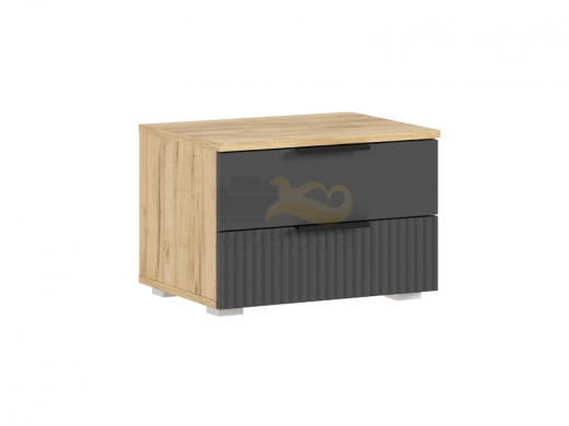 Тумбы прикроватные Марвэл (2шт) Браш Графит, Дуб Крафт